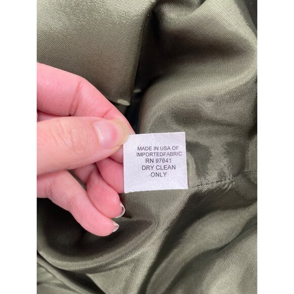 Vintage Orvis Wool Blazer Womens Plus Size 20 Herringbone Suede Green Academia - Picture 5 of 10